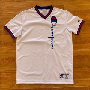 Champion Mens Mesh White Top T-Shirt Size S